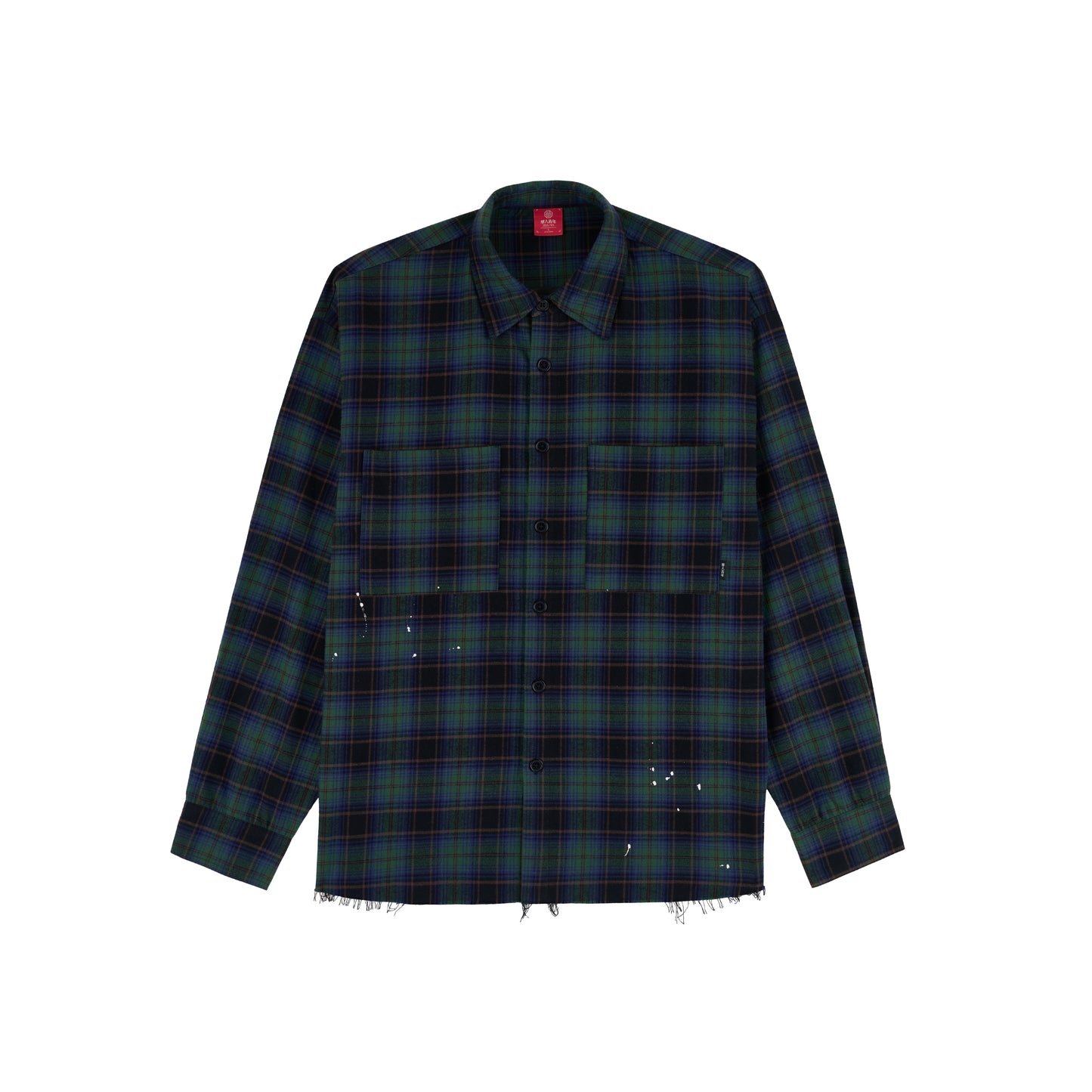 WAH YAN CHING NIN Inked Plaid Shirt