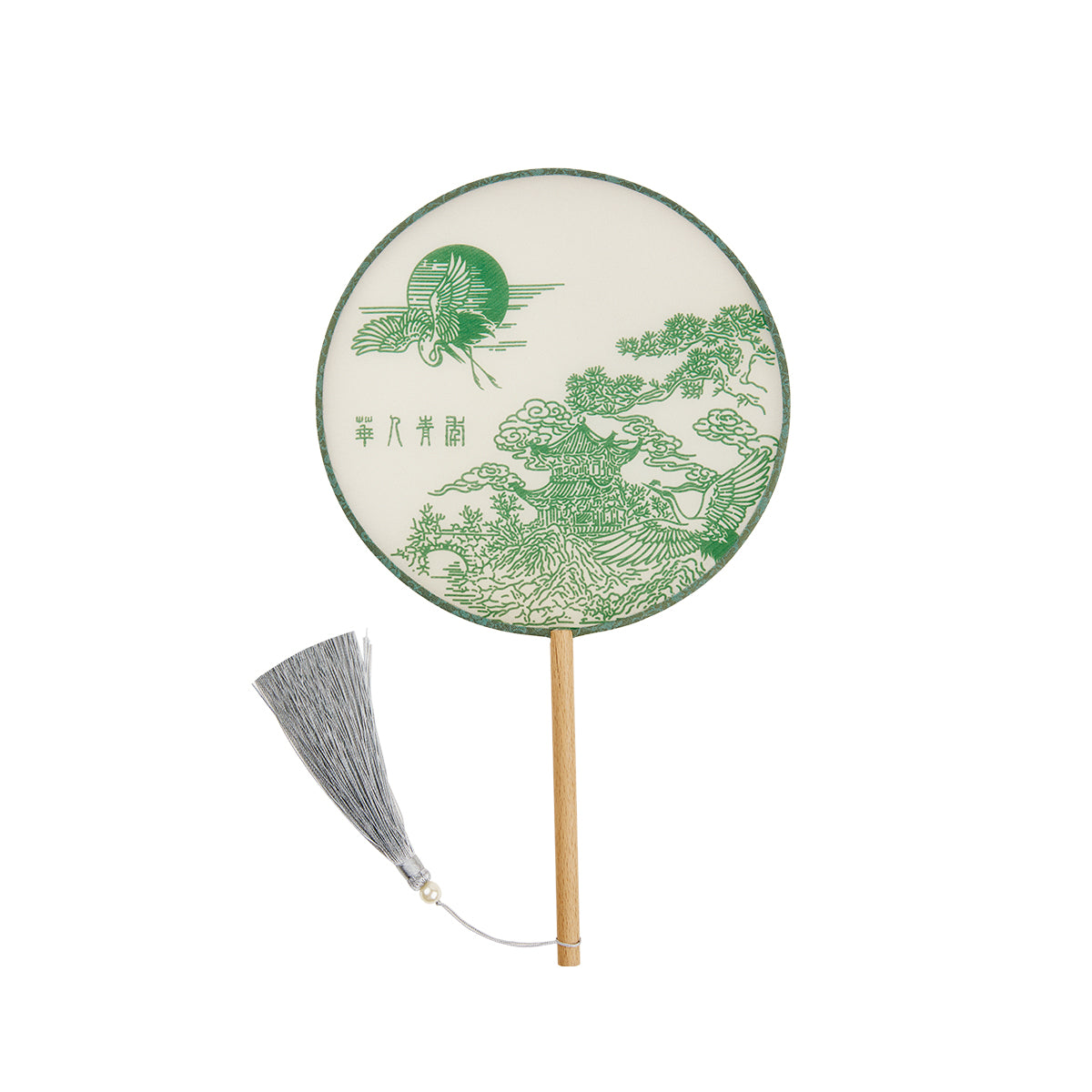 WAH YAN CHING NIN PING WU CHOW YUET CIRCULAR FAN