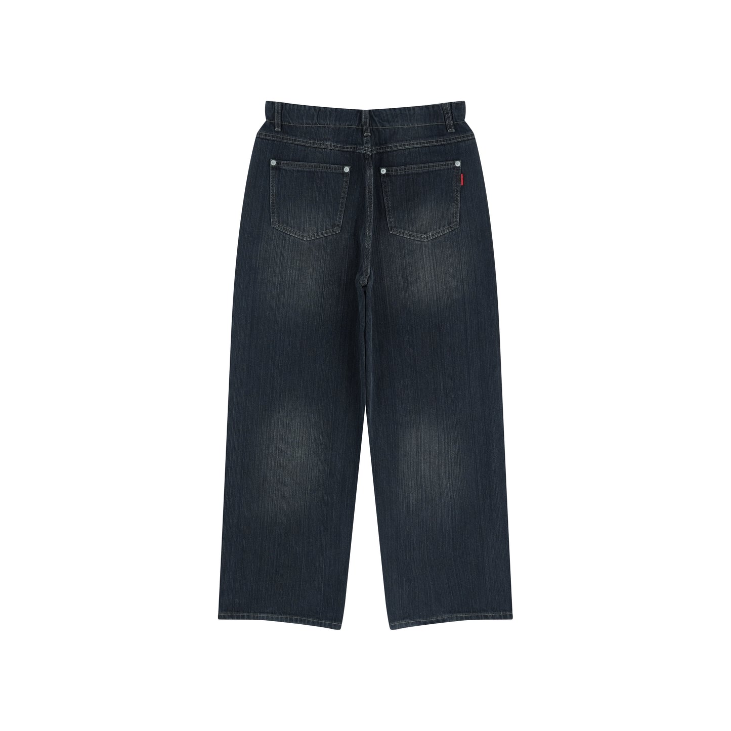 WAH YAN CHING NIN Continuous Waistband Red Label Slub Jeans