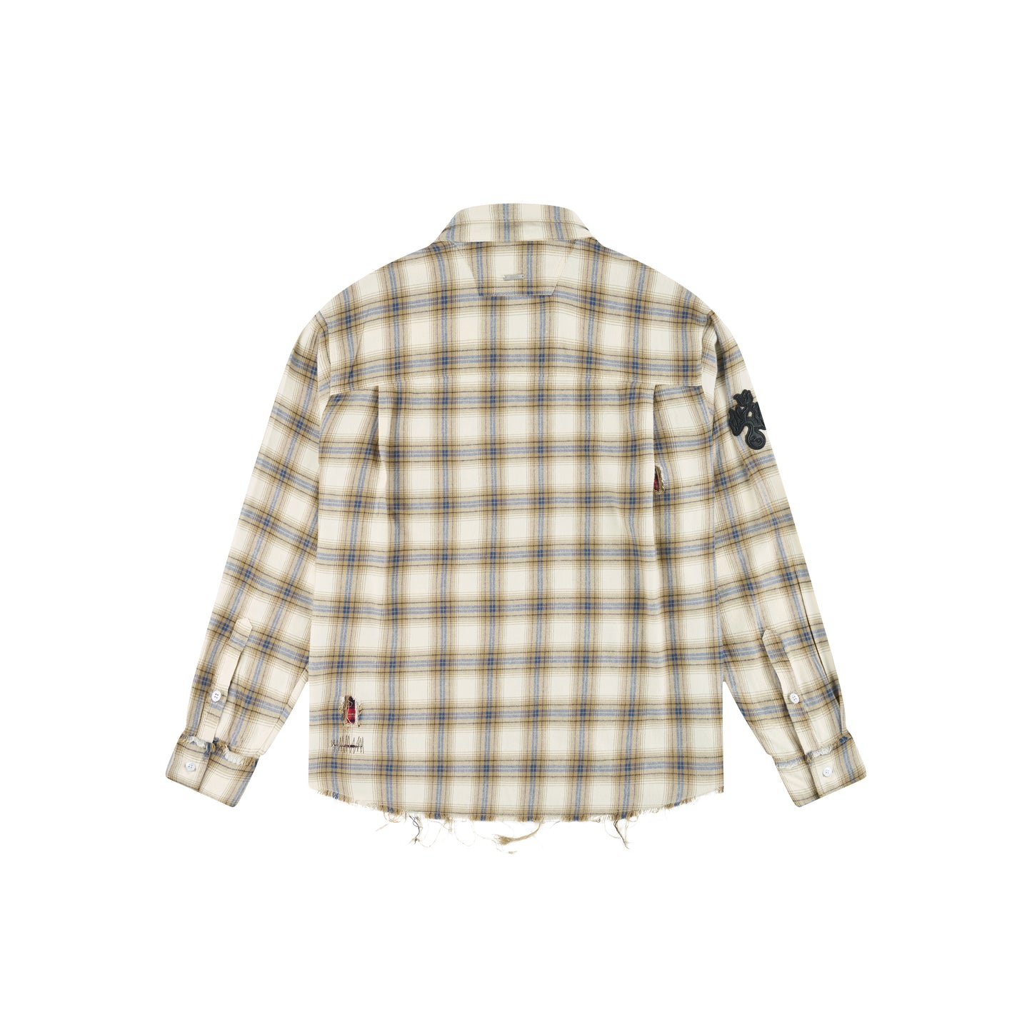 WAH YAN CHING NIN Destroyed Plaid Shirt