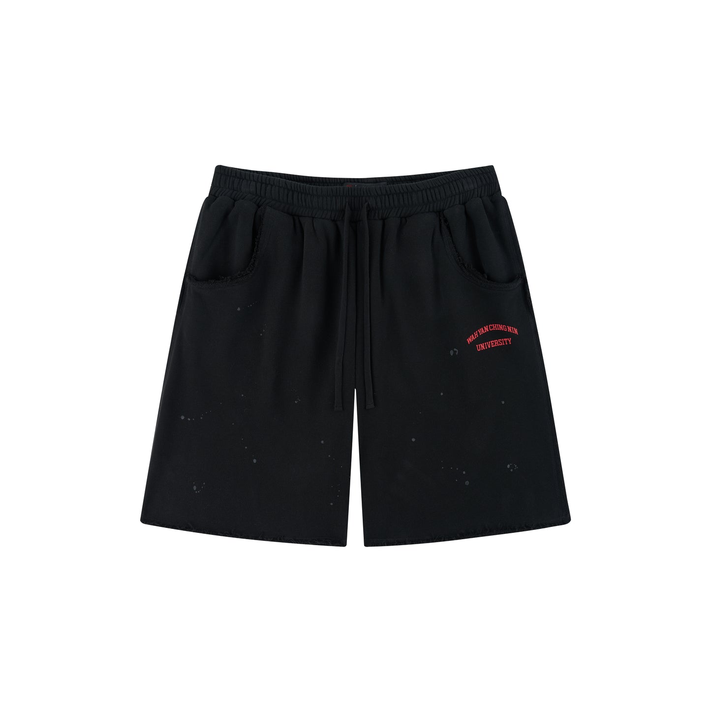 WAH YAN CHING NIN Distressed Painted Sweatshorts