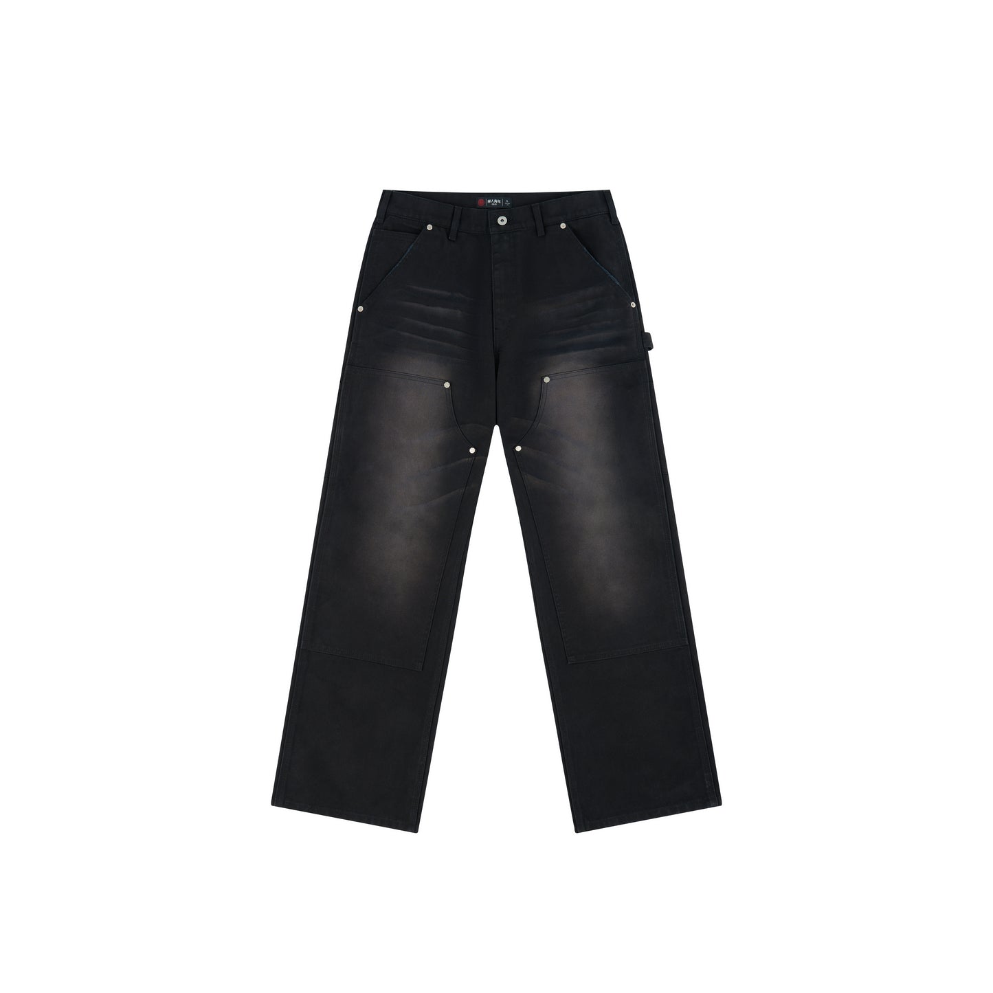 WAH YAN CHING NIN Washed Whisker Double Knee Pants