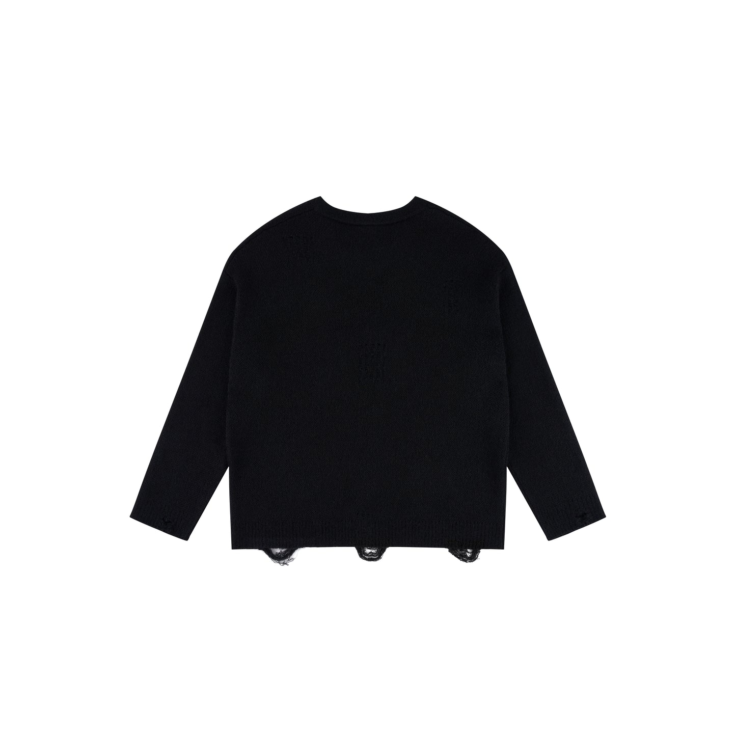 WAH YAN CHING NIN Small Logo Distressed Sweater
