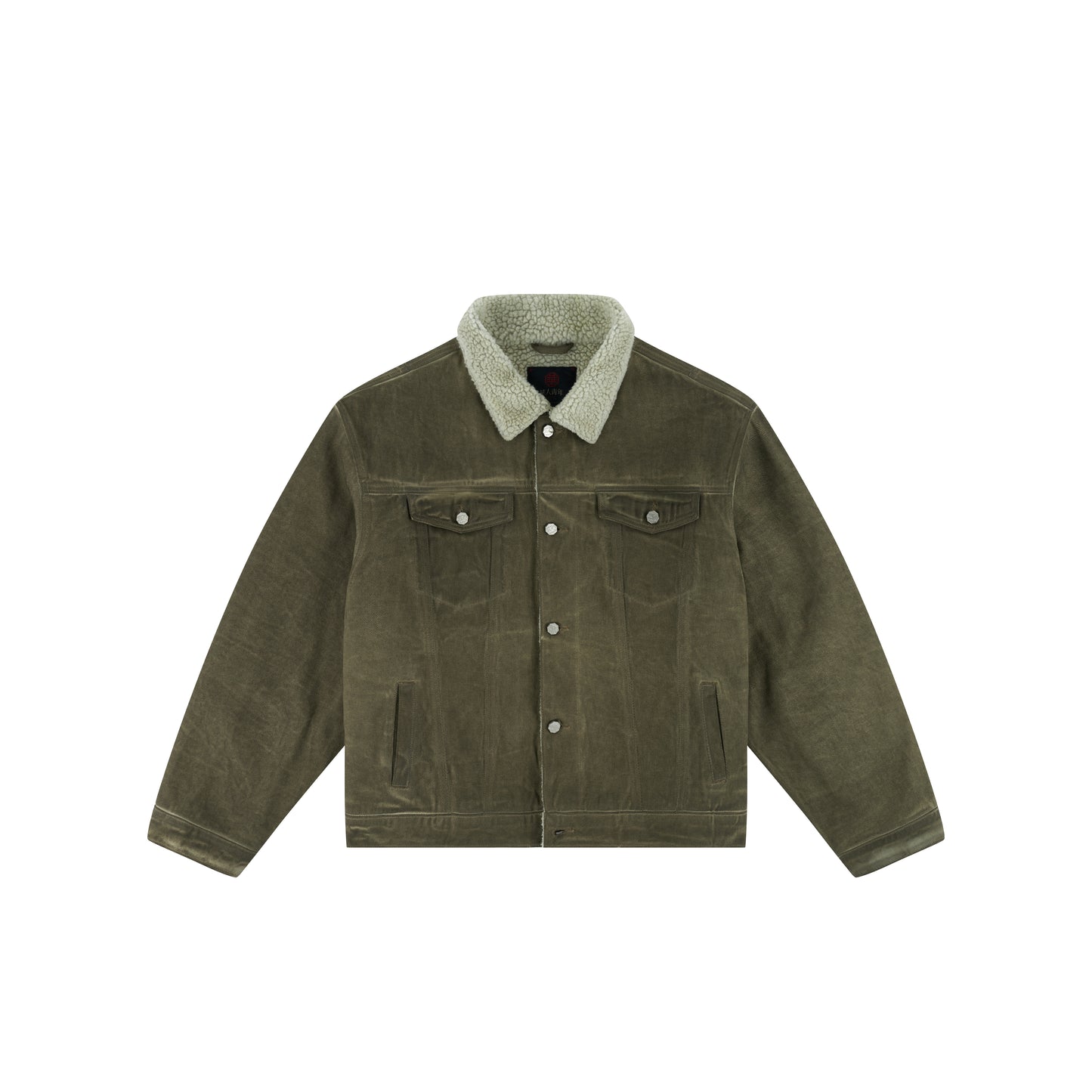 WAH YAN CHING NIN Washed Sherpa Denim Jacket