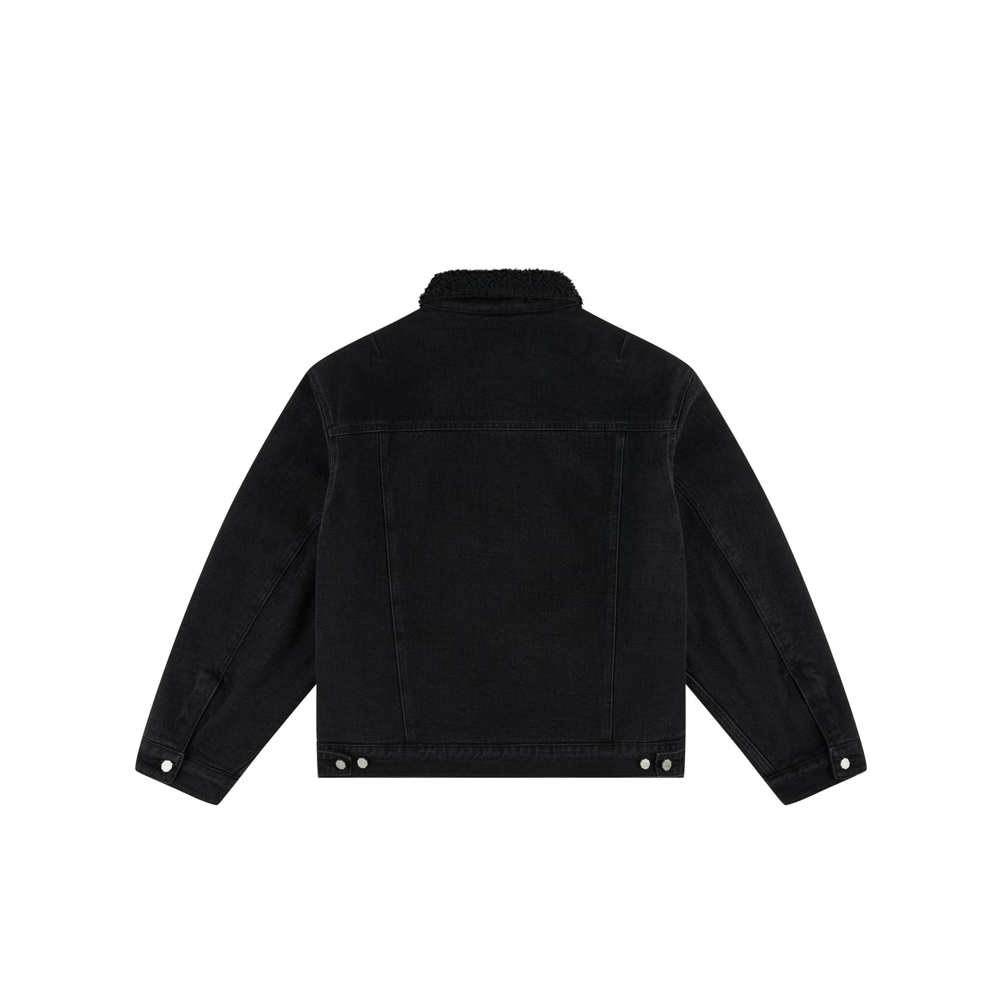 WAH YAN CHING NIN Washed Sherpa Denim Jacket