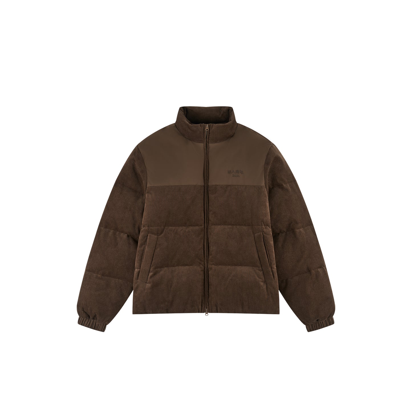WAH YAN CHING NIN Corduroy Patchwork Down Jacket
