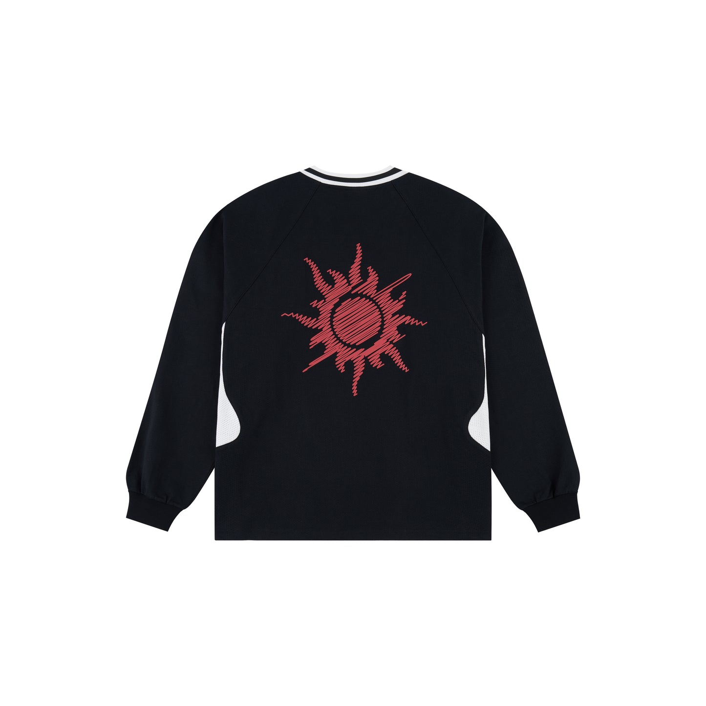 WAH YAN CHING NIN Colorblocked Mesh Long Sleeve