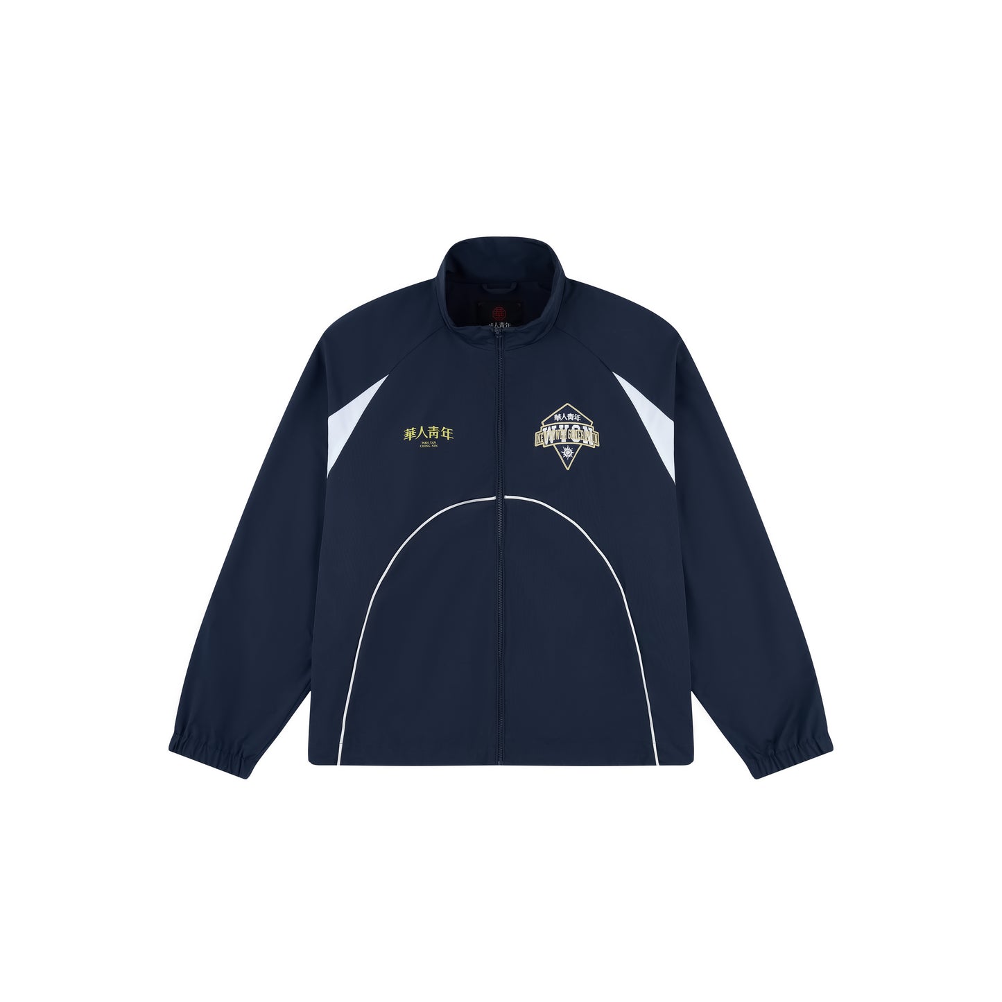 WAH YAN CHING NIN Colorblocked Embroidered Sports Jacket