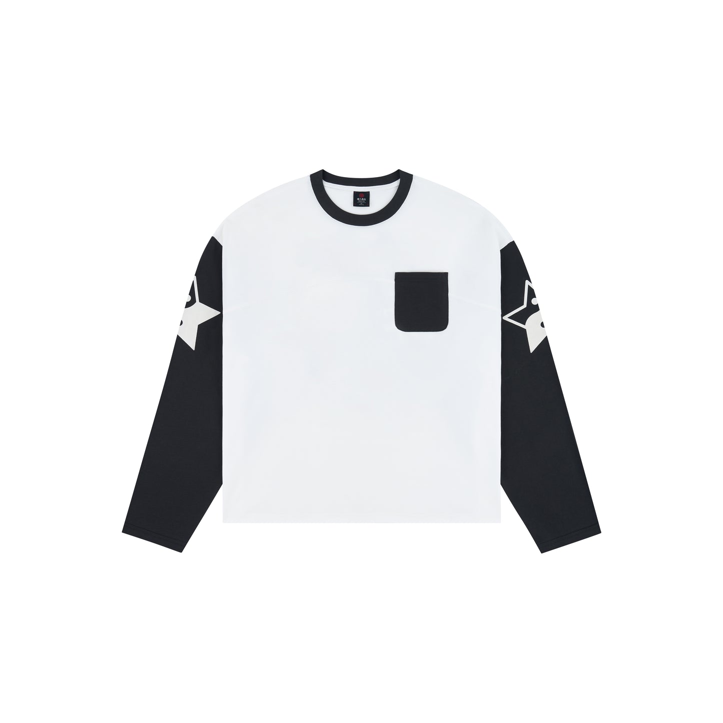 WAH YAN CHING NIN Colorblocked Printed Pocket Long Sleeve