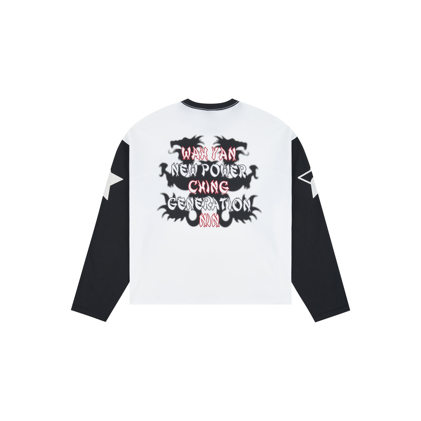 WAH YAN CHING NIN Colorblocked Printed Pocket Long Sleeve