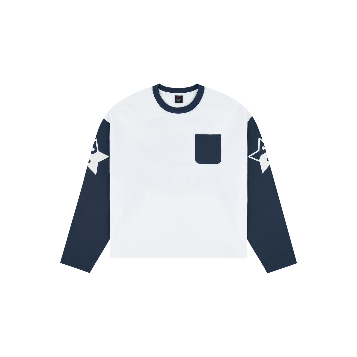 WAH YAN CHING NIN Colorblocked Printed Pocket Long Sleeve