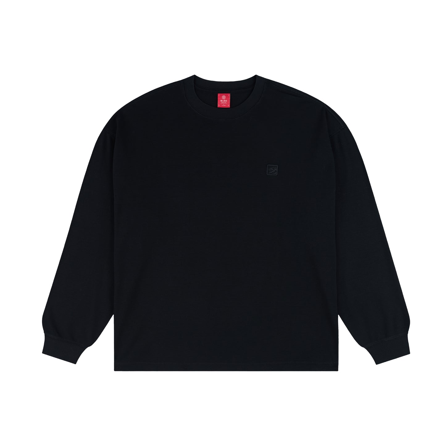 WAH YAN CHING NIN 3D Small Dragon Logo Diamond Embroidered Long Sleeve