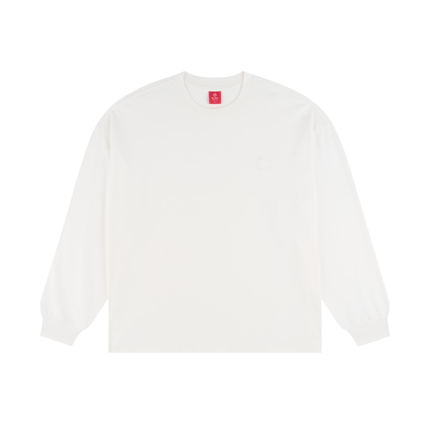 WAH YAN CHING NIN 3D Small Dragon Logo Diamond Embroidered Long Sleeve