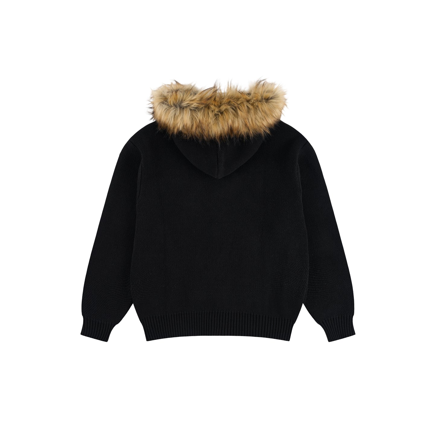 WAH YAN CHING NIN Fur Collar Zip Sweater