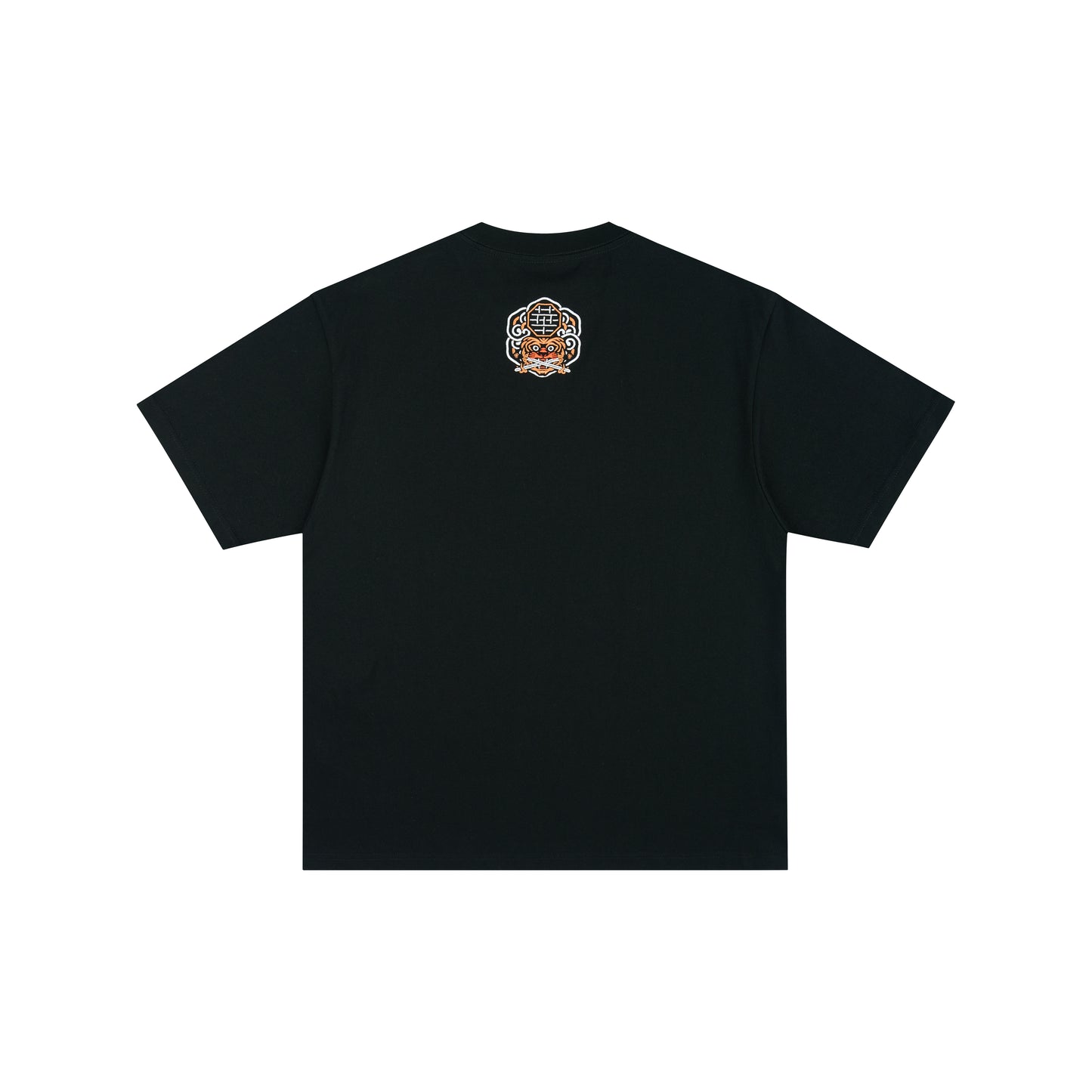 WAH YAN CHING NIN Tiger Head Embroidery T-Shirt