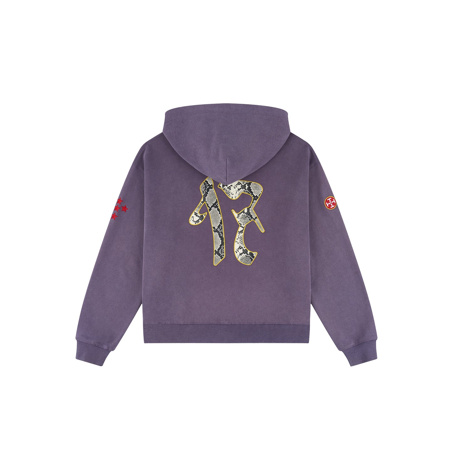 WAH YAN CHING NIN Awakening Kirin Embroidered Patch Washed Zip Hoodie