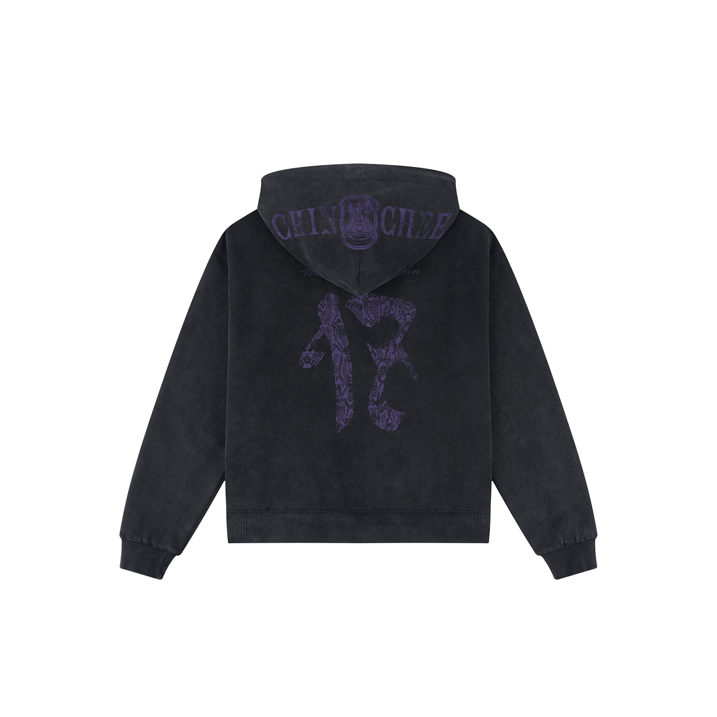 WAH YAN CHING NIN Awakening Kirin Washed Zip Hoodie