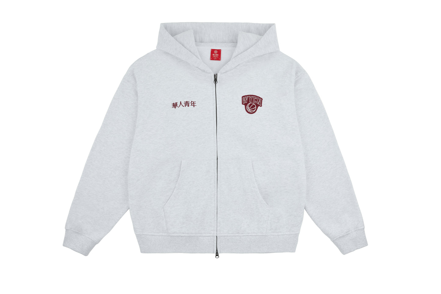 WYCN Basketball Patch Zipper Hoodie