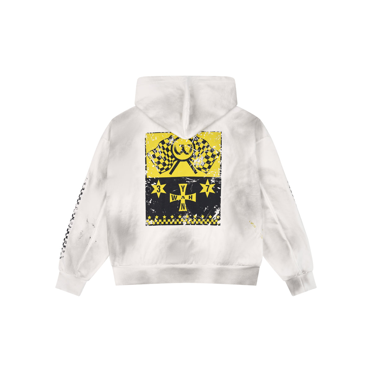 WAH YAN CHING NIN Vintage Flag Poster Washed Hoodie