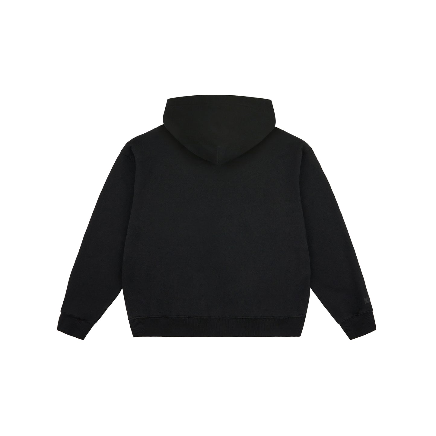 WAH YAN CHING NIN Letter Patch Hooded Zip Hoodie