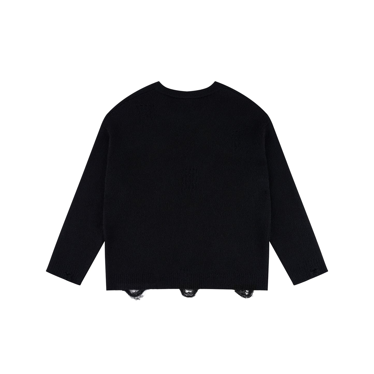 WAH YAN CHING NIN Small Logo Distressed Sweater