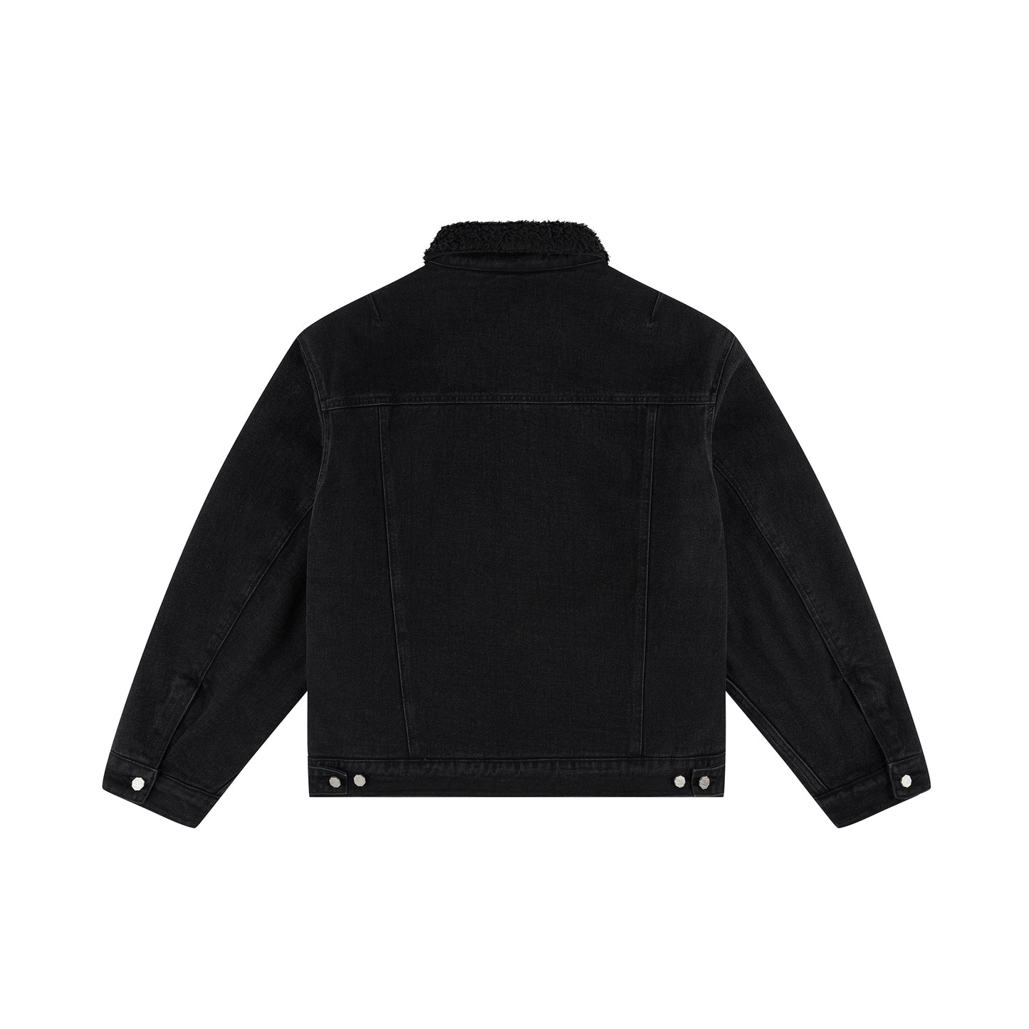 WAH YAN CHING NIN Washed Sherpa Denim Jacket