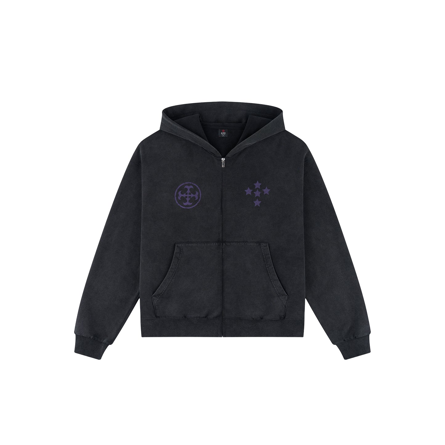 WAH YAN CHING NIN Awakening Kirin Washed Zip Hoodie
