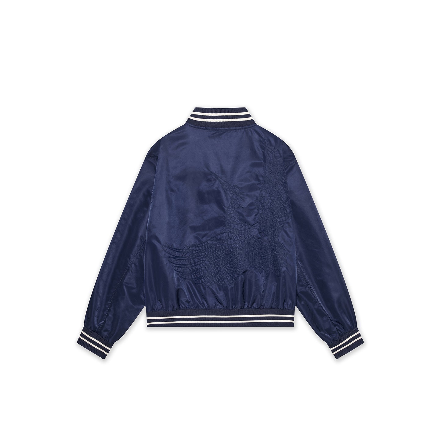 WAH YAN CHING NIN Embroidered Crane Bomber Jacket