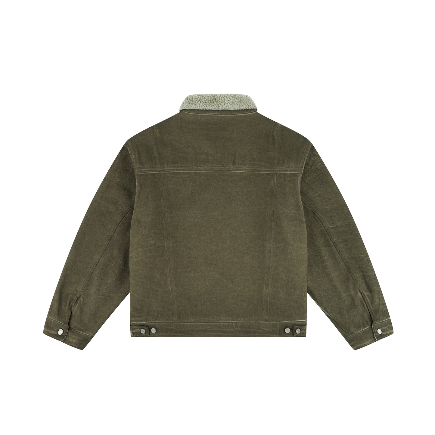 WAH YAN CHING NIN Washed Sherpa Denim Jacket