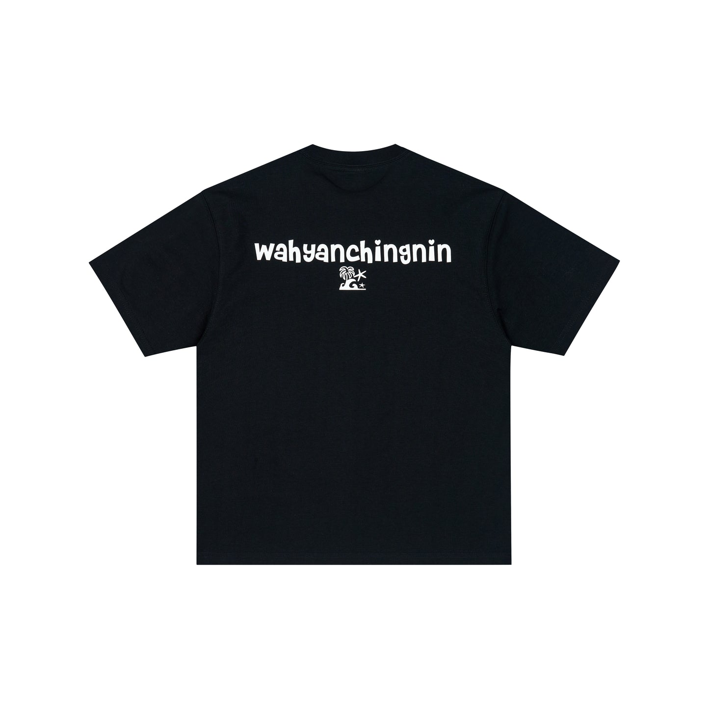 WAH YAN CHING NIN Island Series Surfing Small Logo Fitted T-Shirt