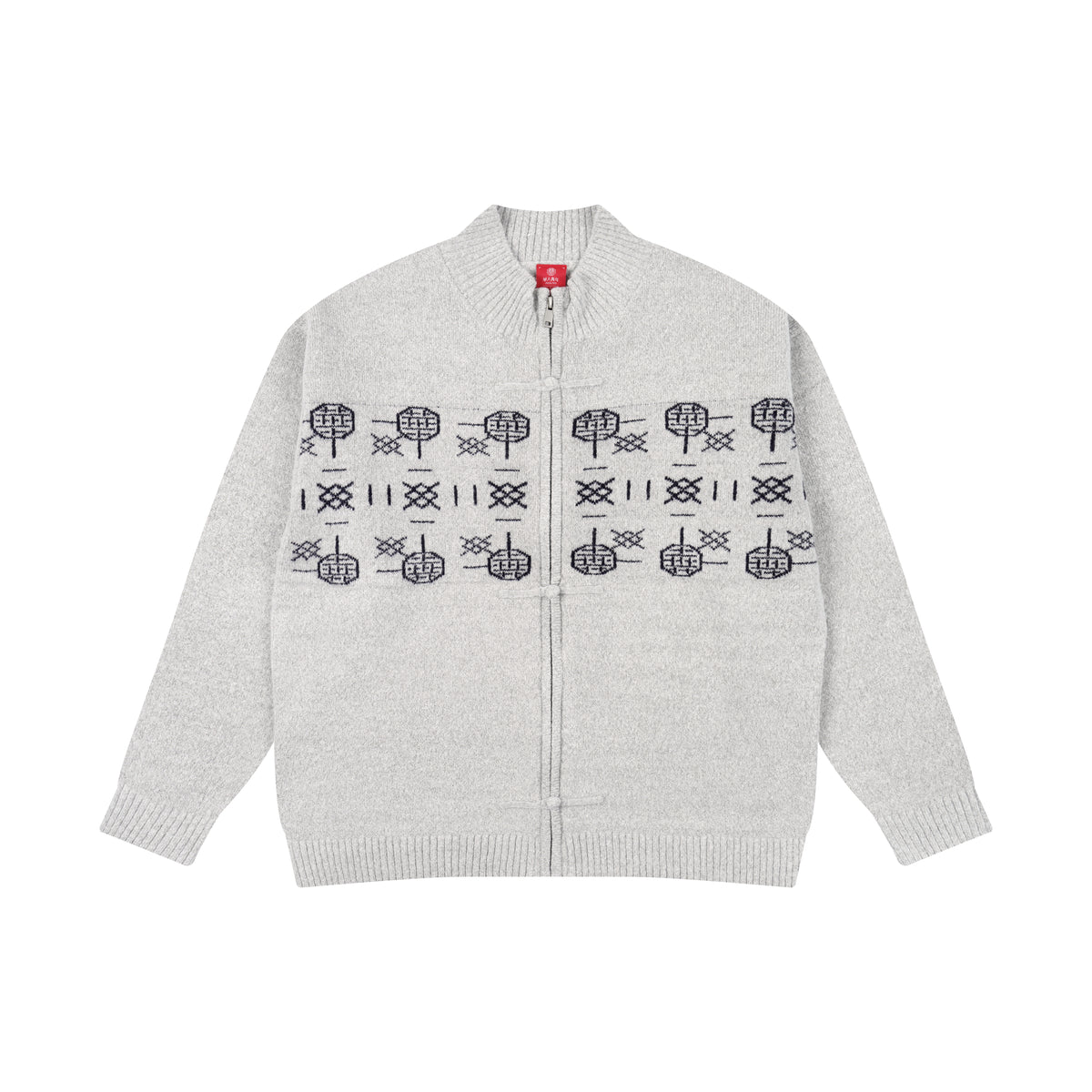 WAH YAN CHING NIN Frog-button Jacquard Sweater