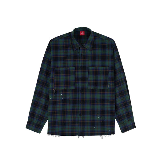 WAH YAN CHING NIN Inked Plaid Shirt