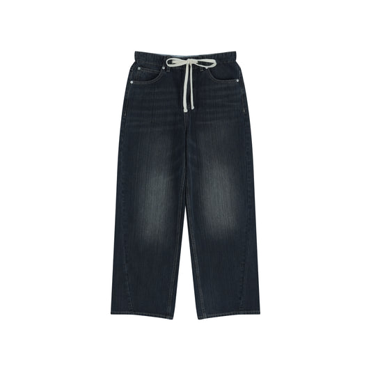 WAH YAN CHING NIN Continuous Waistband Red Label Slub Jeans