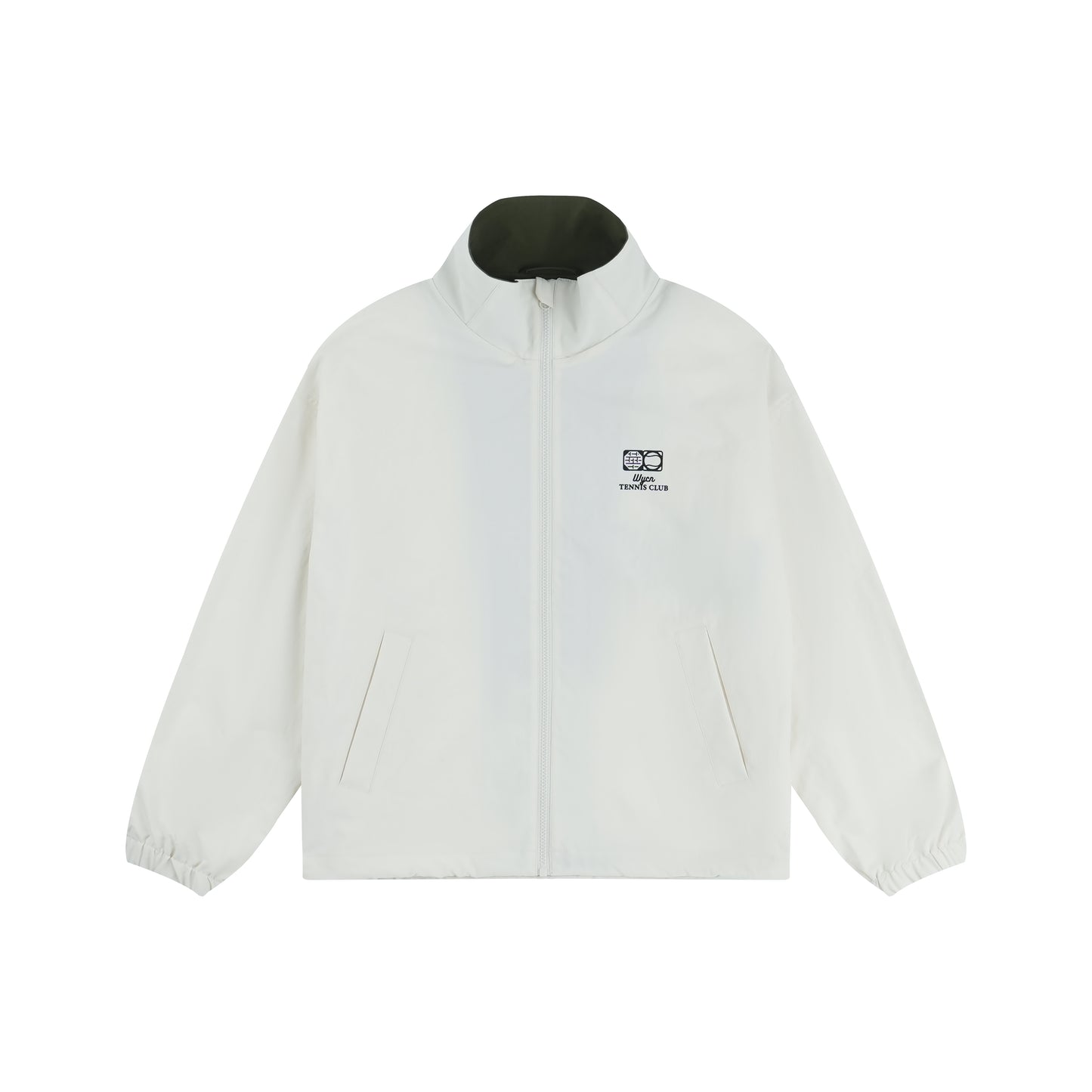 WAH YAN CHING NIN Tennis Colorblock Stand Collar Sports Jacket