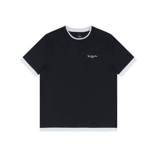 WAH YAN CHING NIN Tennis Script Mock Layer Fitted T-Shirt