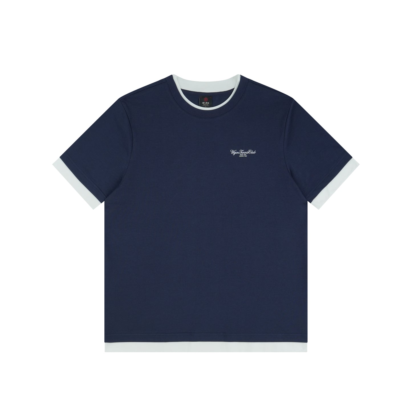 WAH YAN CHING NIN Tennis Script Mock Layer Fitted T-Shirt
