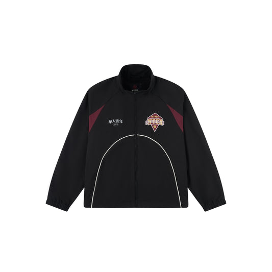 WAH YAN CHING NIN Colorblocked Embroidered Sports Jacket