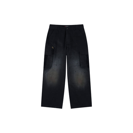 WAH YAN CHING NIN Washed Patchwork Cargo Pants