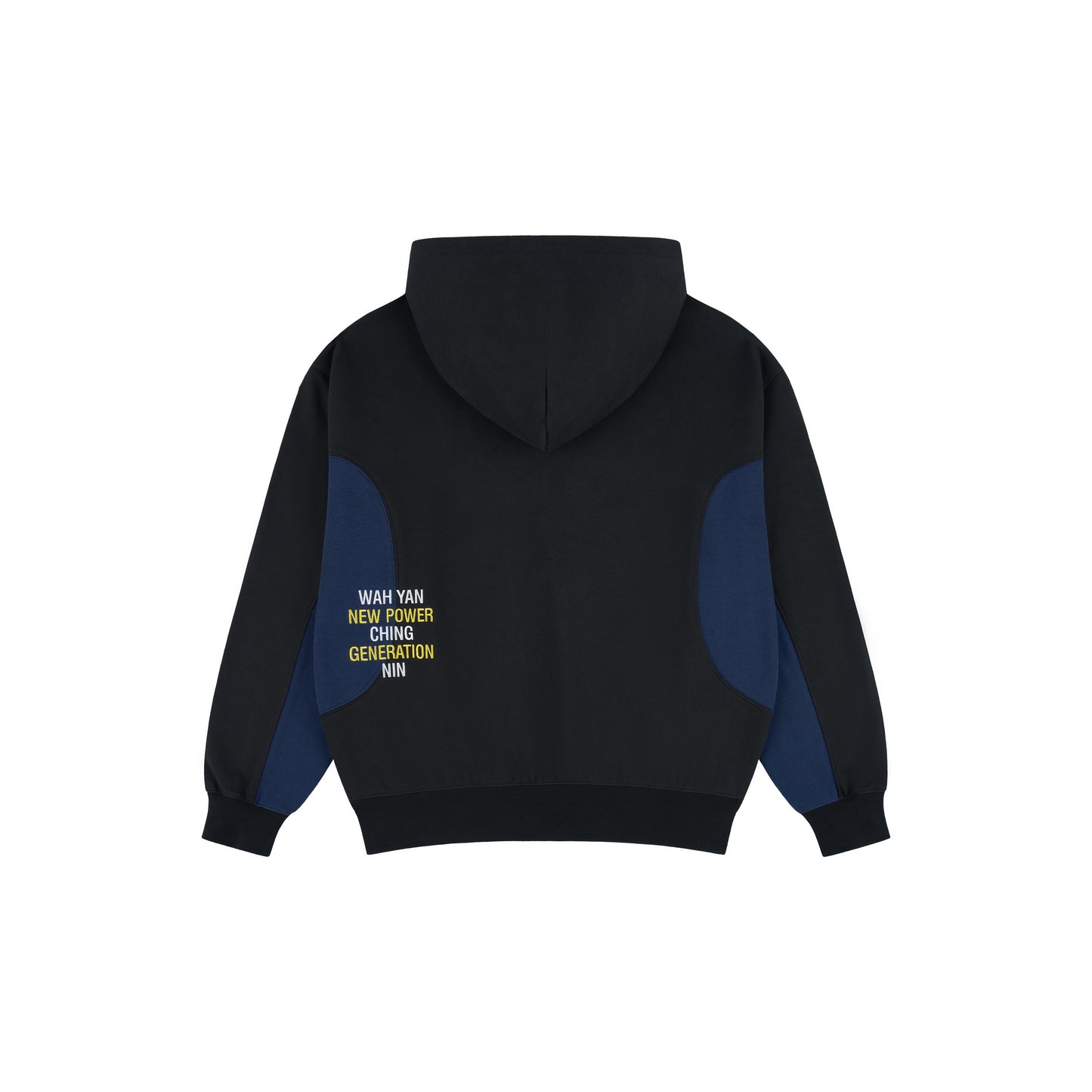 WAH YAN CHING NIN Colorblocked Embroidered Zip Hoodie