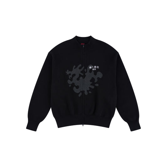 WAH YAN CHING NIN Inked Dragon Zip Sweater