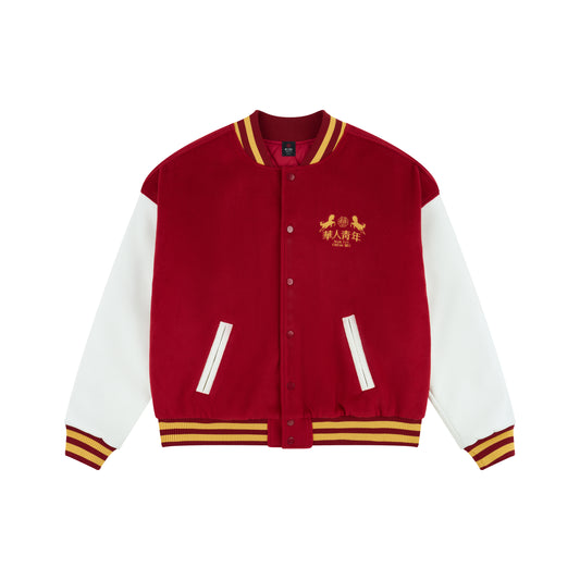 WAH YAN CHING NIN CNY  Embroidered Varsity Jacket
