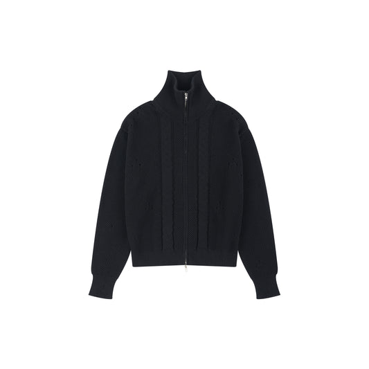 WAH YAN CHING NIN Damaged Zip Sweater