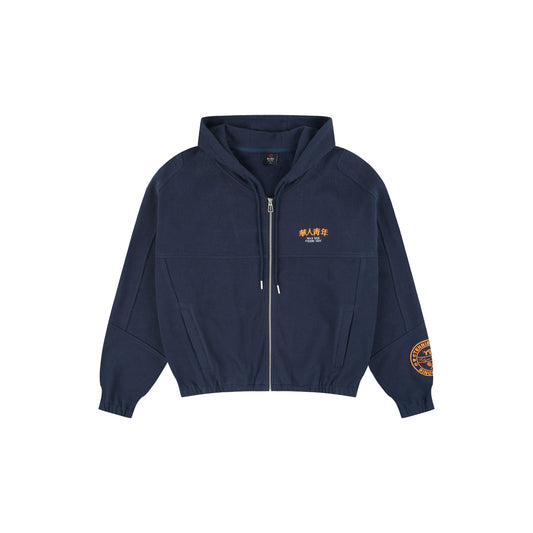 WAH YAN CHING NIN Small Logo Zip Hoodie