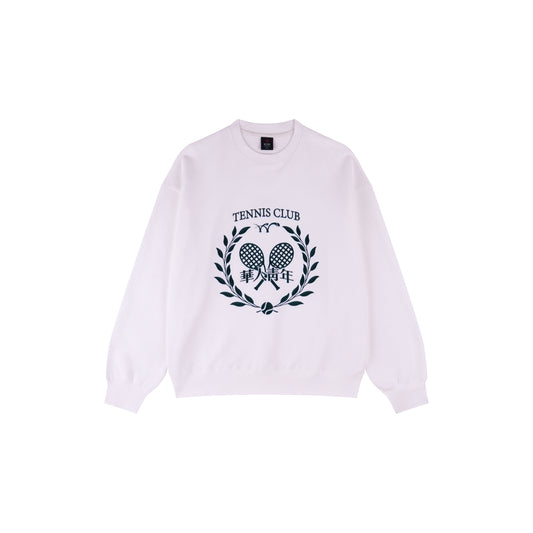 WAH YAN CHING NIN Vintage Tennis Racket Graphic Sweatshirt