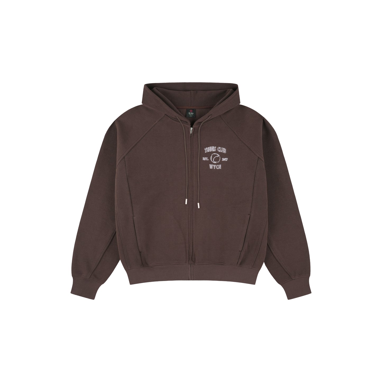 WAH YAN CHING NIN Random Stitch Embroidery Sports Zip Hoodie