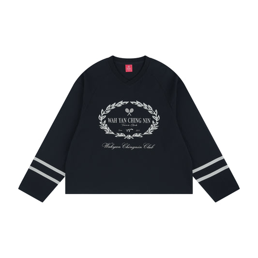 WAH YAN CHING NIN WYCN Tennis Club Sports Long Sleeve T-Shirt