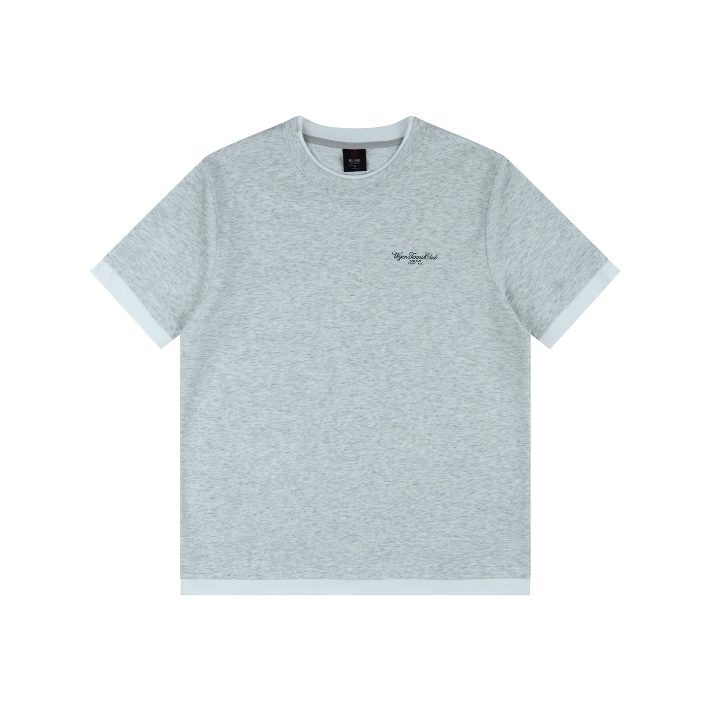 WAH YAN CHING NIN Tennis Script Mock Layer Fitted T-Shirt