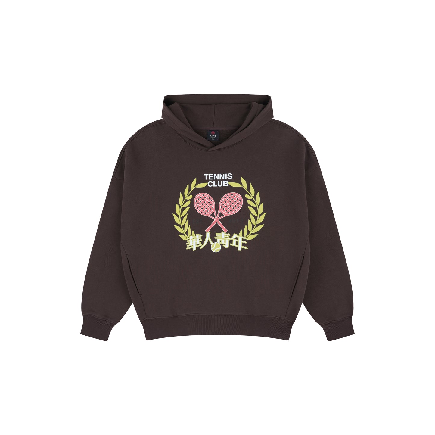 WAH YAN CHING NIN Vintage Tennis Racket Print Hoodie