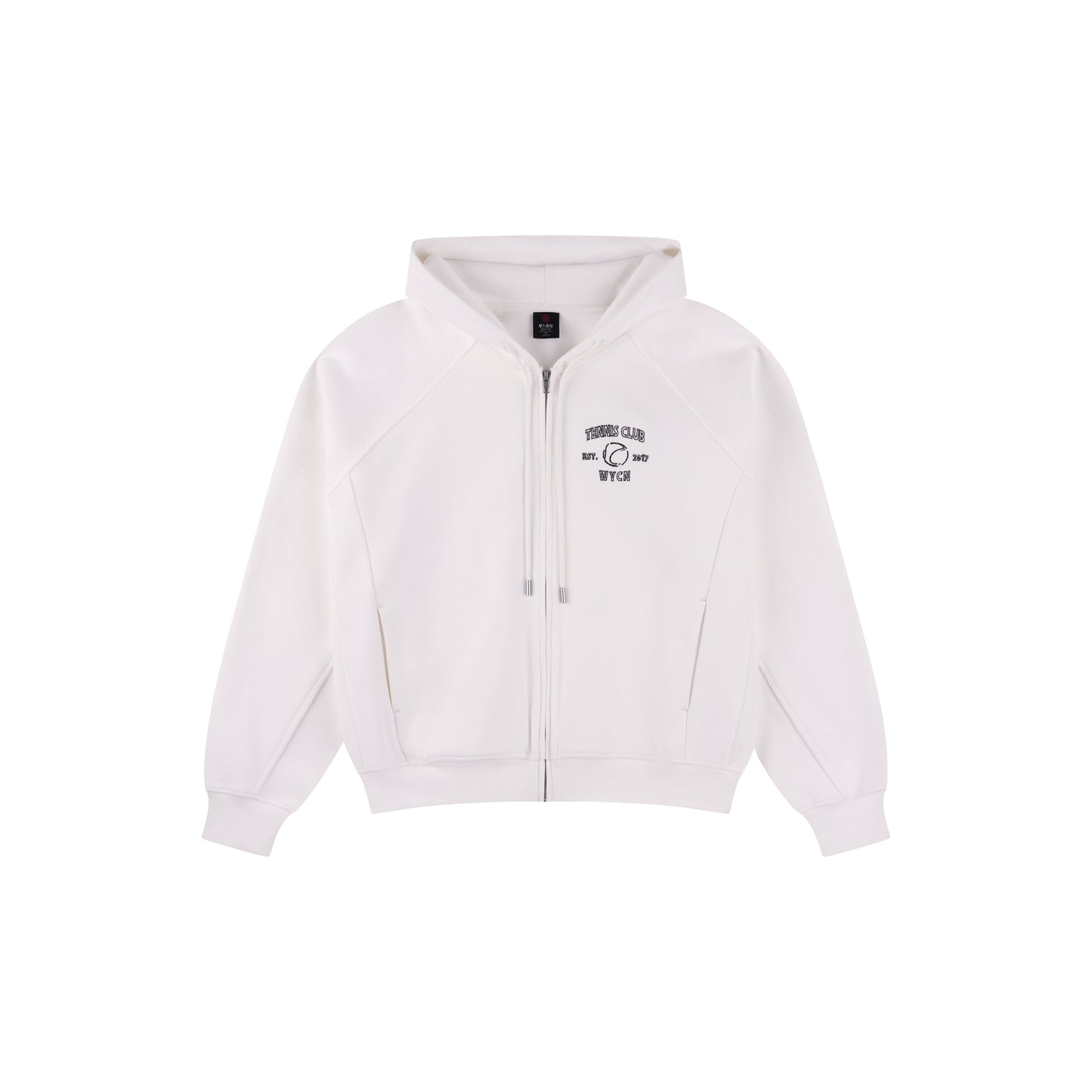 WAH YAN CHING NIN Random Stitch Embroidery Sports Zip Hoodie