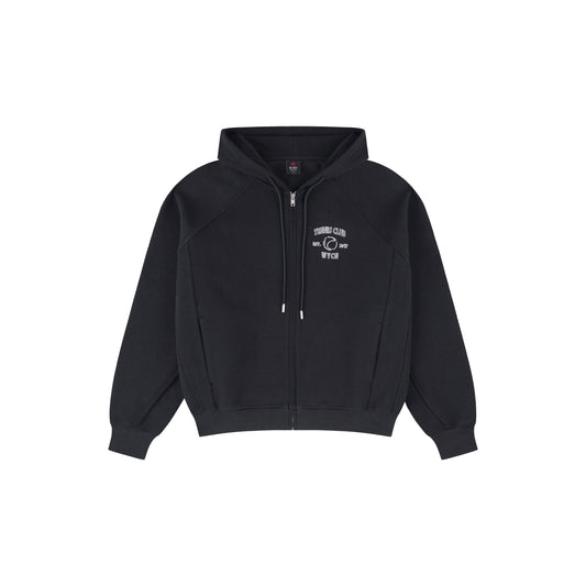 WAH YAN CHING NIN Random Stitch Embroidery Sports Zip Hoodie